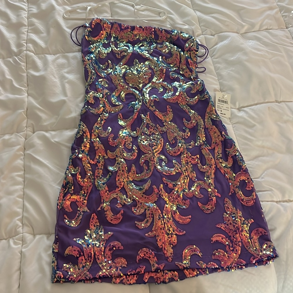Purple Sequin Dress